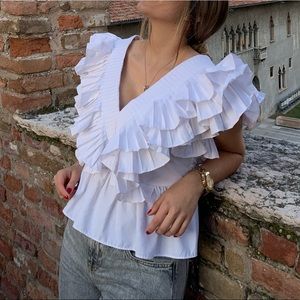 Zara white blouse size Small